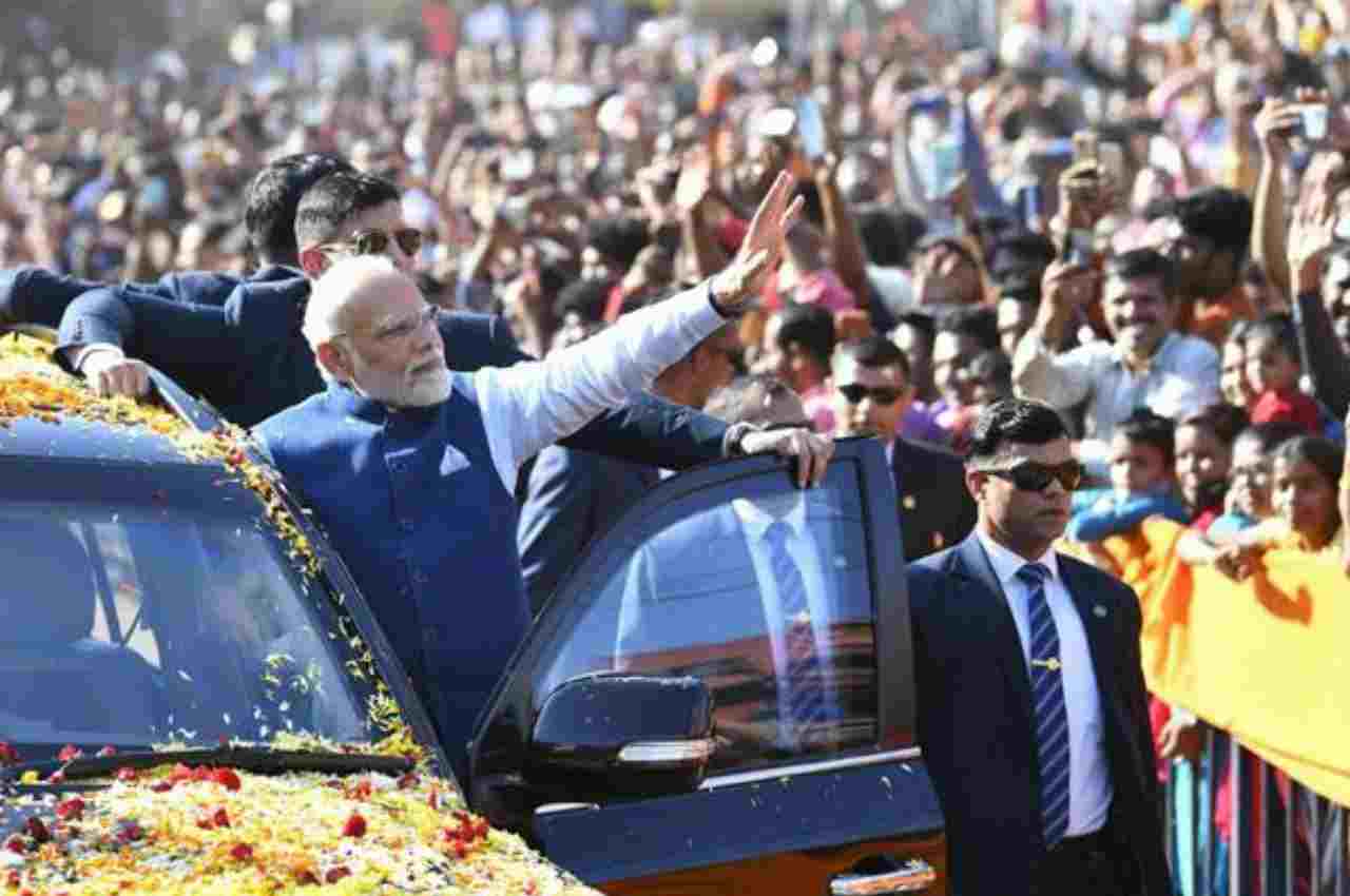 PM Modi's roadshow in New Delhi