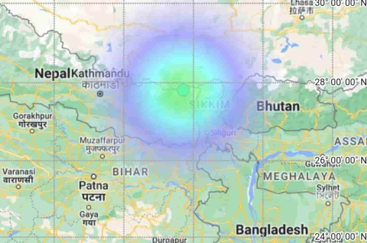 भूकंप ने सिक्किम को हिला दिया, जिससे लोग में दहशत फैल गई।