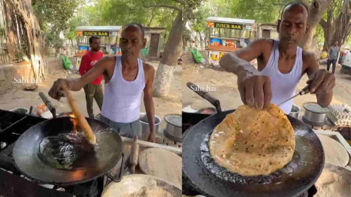 Paratha In Oil Pool Viral Video