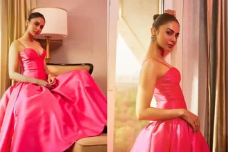 Rakul Preet Singh In Pink Dress